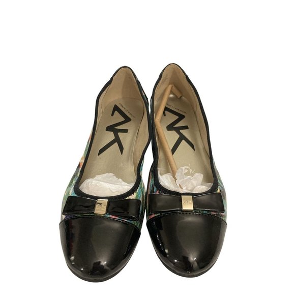 Anne Klein sport akatalya Womens Size 7  Black Multicolor side bow Ballet Flats - Picture 2 of 8